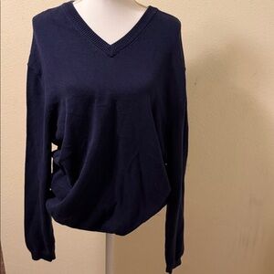 Eddie Bauer Dark Blue Knit Top XL (grandpa sweater)